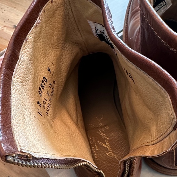 Frye Men's Phillip Harness Cognac Leather Ankle Boots - Picture 4 of 6